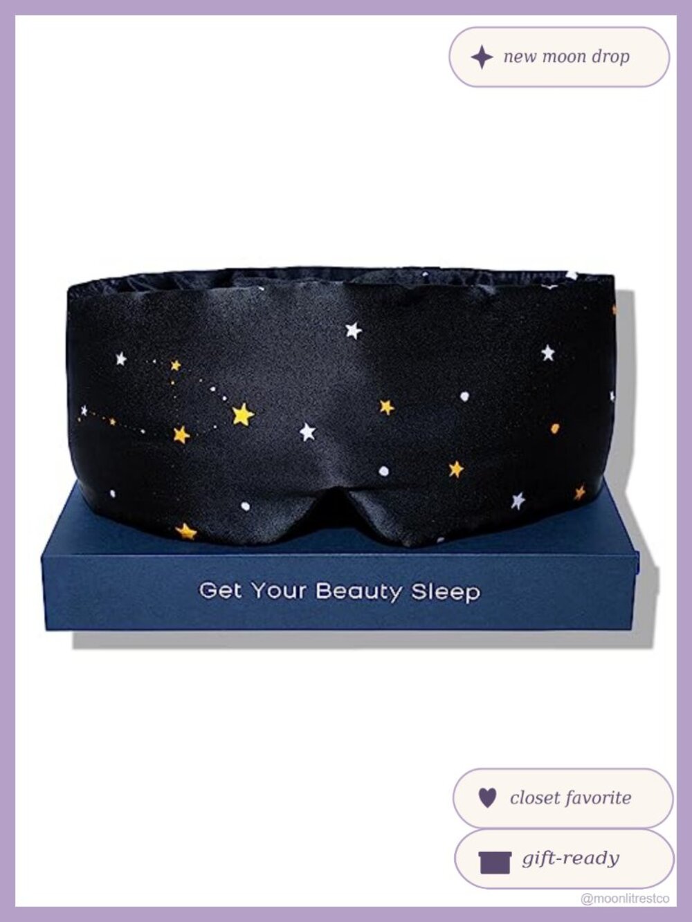 100% Mulberry Silk Sleep Mask Adjustable Blackout Eye Cover